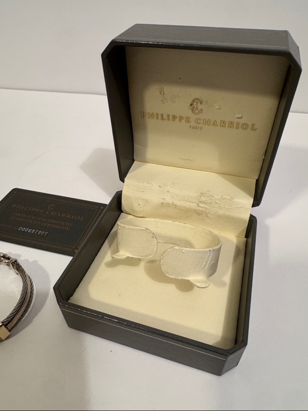 Philippe Charriol Two-Tone Adjustable Cable Bracelet - Picture 5 of 5